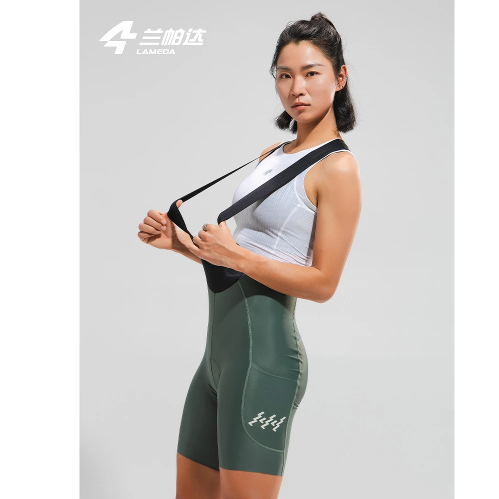 LAMEDA 25新款适尚女款“双箭头”夏季短裤专业紧身自行车骑行裤