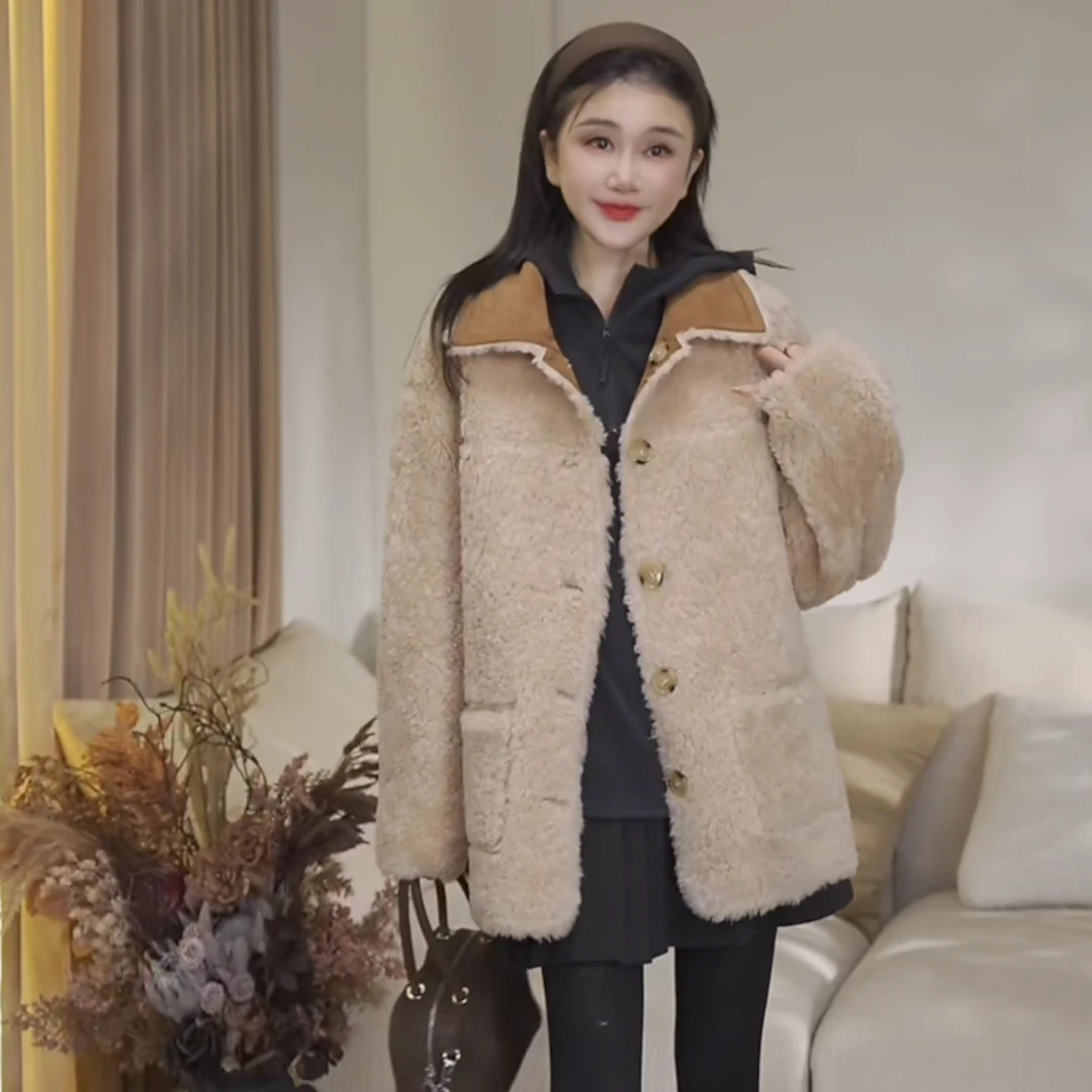 JW/静稳2025时尚休闲潮流设计师款减龄两面穿外套5552227