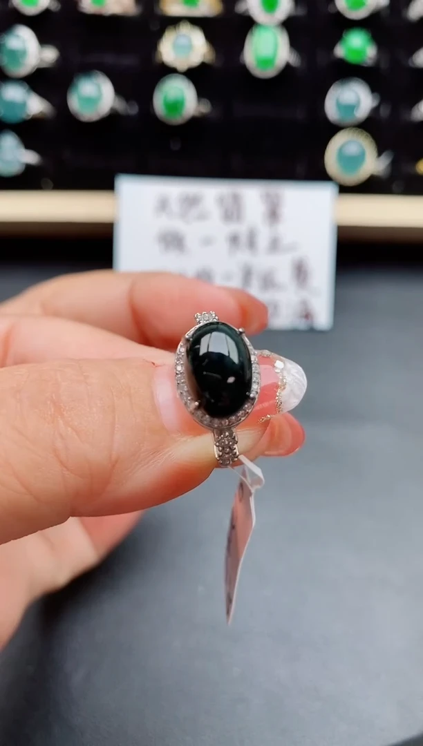 【闪购商品】翡翠戒指银S925镶嵌50800