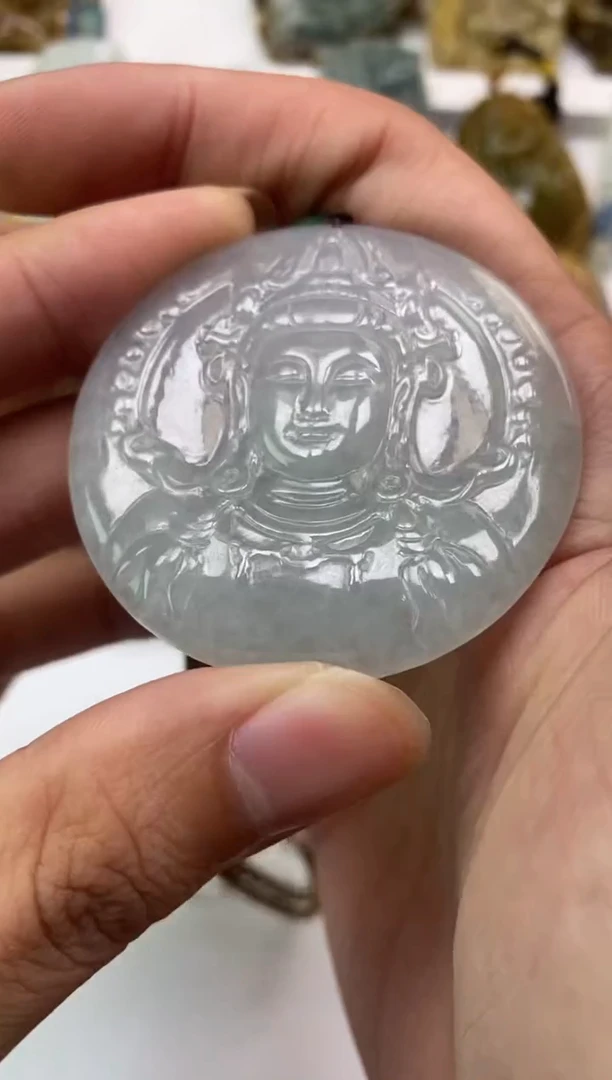 翡翠未镶嵌颈饰疯***米天然翡翠