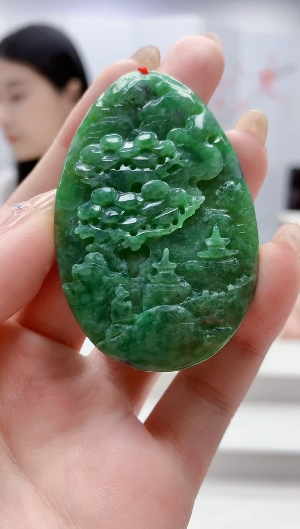 定制翡翠未镶嵌4812jw-毛货挂件63