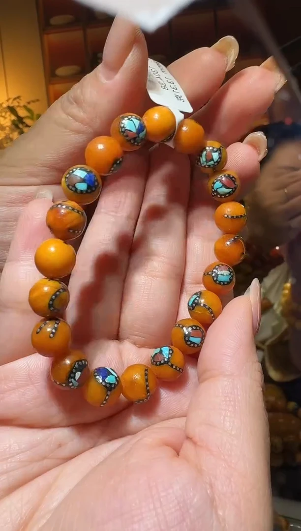 蜜蜡颈饰未镶嵌1067天然蜜蜡珠宝奇石全都保真