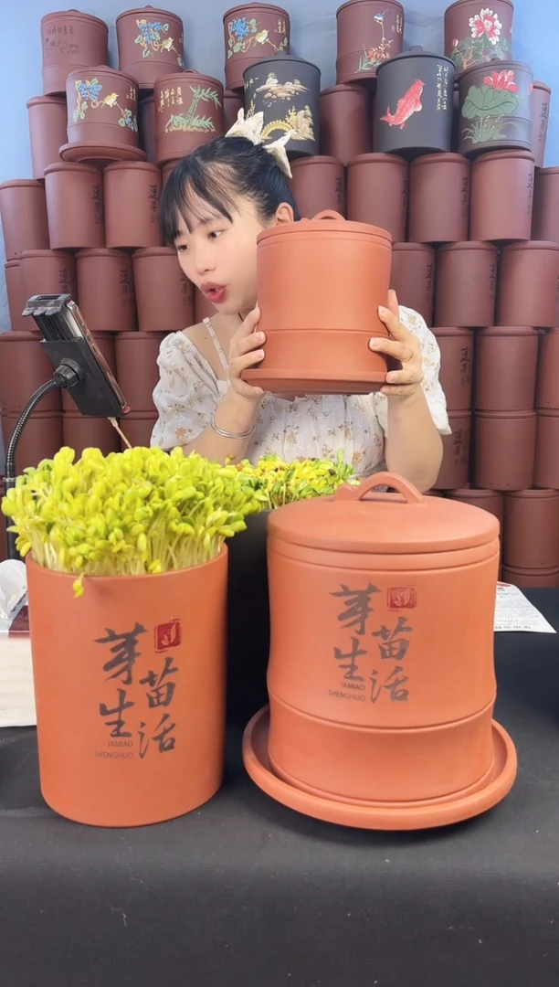 大号 红泥竹节款 +紫砂托盘