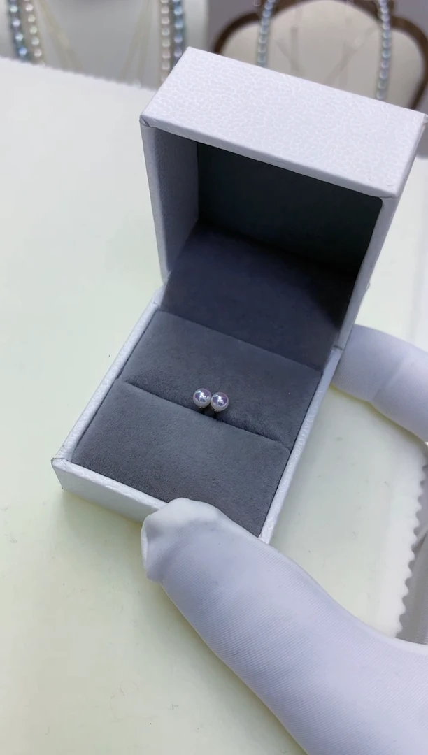 【闪购商品】海水珍珠商品银S925镶嵌3-4彩凛素钉定制