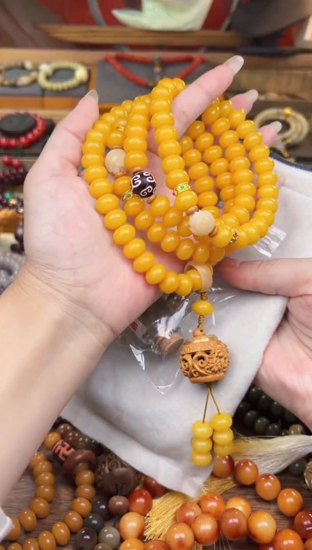 【闪购商品】菩提根/象牙果手串黄菩提香囊108颗+3香