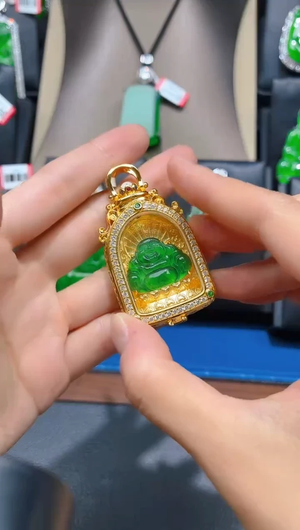 翡翠未镶嵌颈饰天然I23