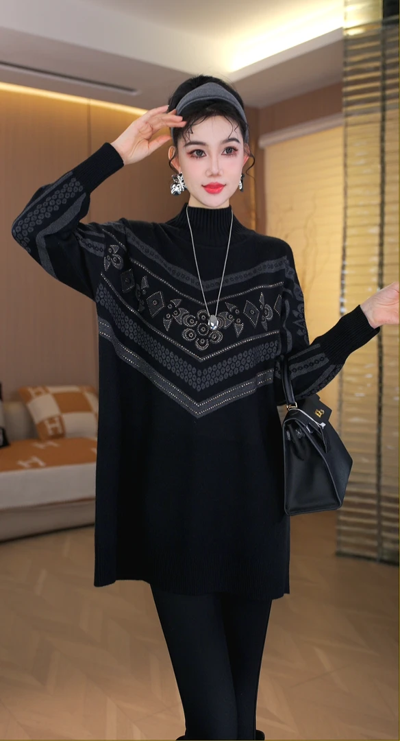 加厚保暖【星河璀璨】秋冬必备时尚洋气上档次毛衣内搭上衣-3114#