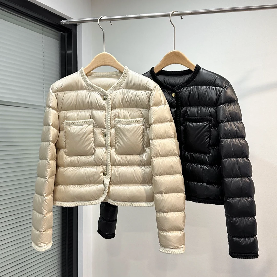 25秋冬秀款小香风花边鹅绒服YS-QS25617