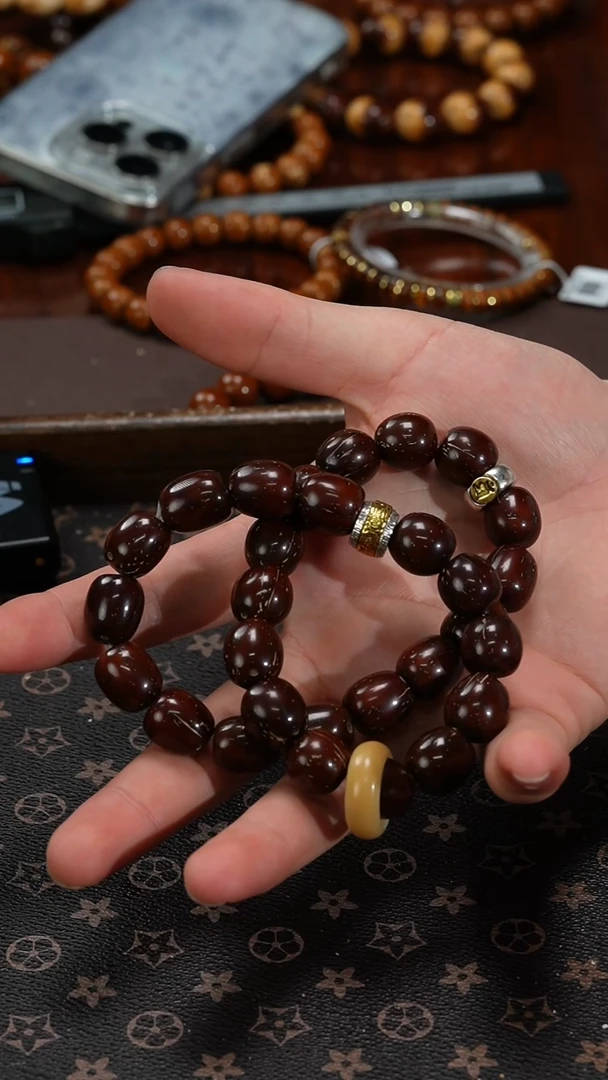 【闪购商品】紫金鼠手串咖红皮枣珠 -手持diy