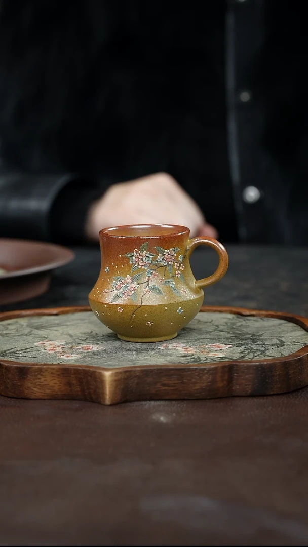 九隐茶器柴烧主人杯