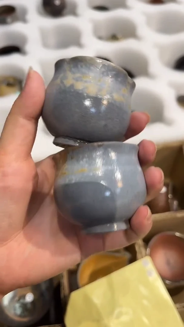 杯699号容量40-60ML花苞杯高白泥 一对