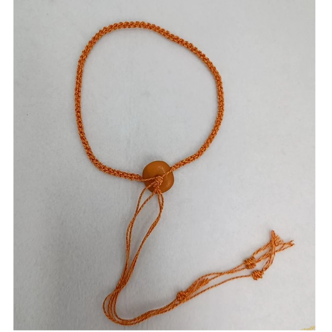 非金属布艺项链 0522-002黄饼黄绳项链 时尚简约个性百搭精美精致