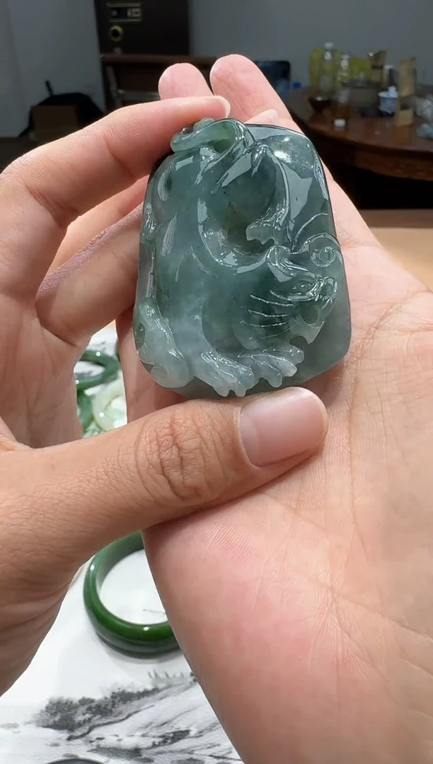 颈饰未镶嵌翡翠【瑞睿珠宝】翡翠虎牌