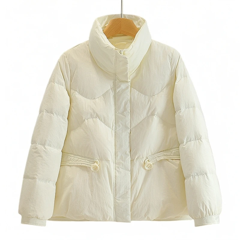 【伍莎-自营】通勤直筒立领保暖百搭休闲羽绒服#QTM48H023