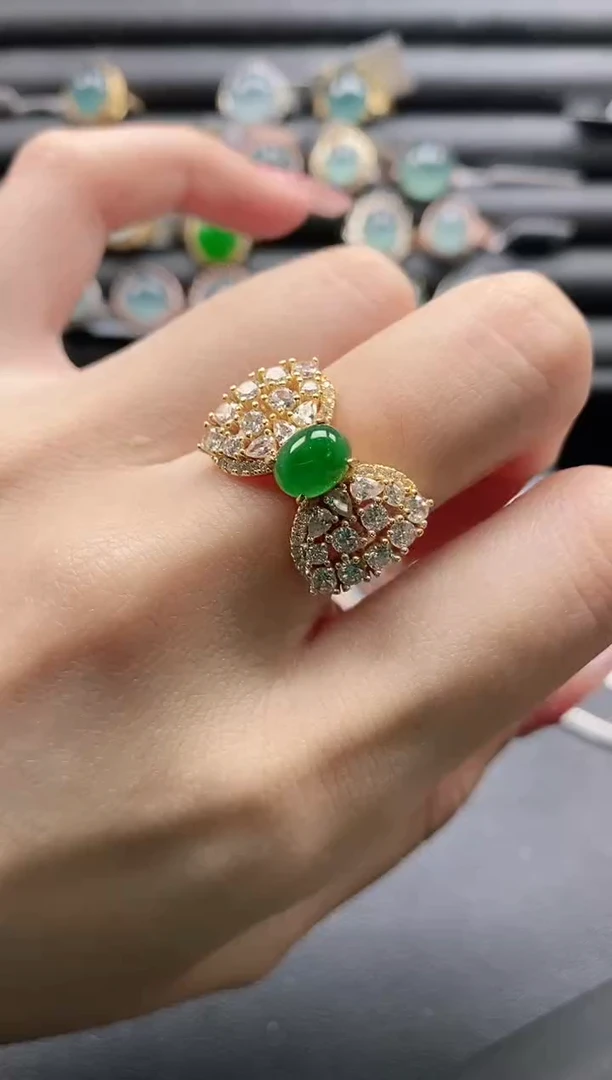 【闪购商品】翡翠戒指银S925镶嵌1111-