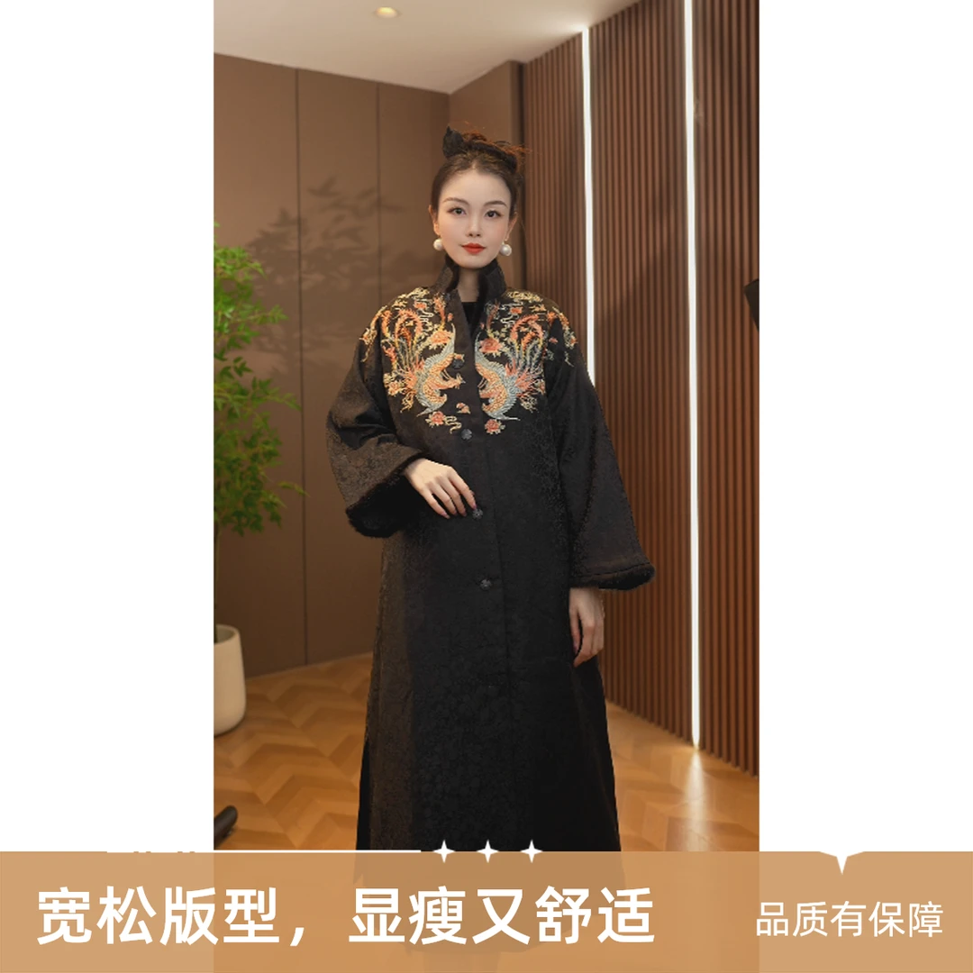 【月华】冬季新款中国风改良刺绣新中式外套2025C8092-洪掌柜玫瑰仓