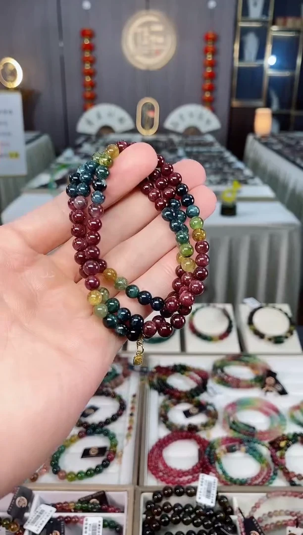 未镶嵌老矿碧玺三圈手串5mm+碧玺xion多样性发一条