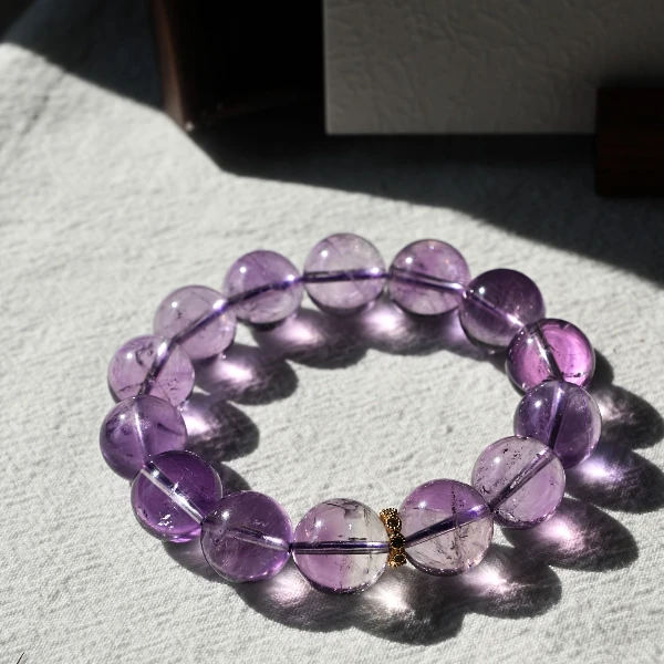 TIDE HAVEN「维多利亚」天然老矿紫水晶手串时尚百搭素圈多样