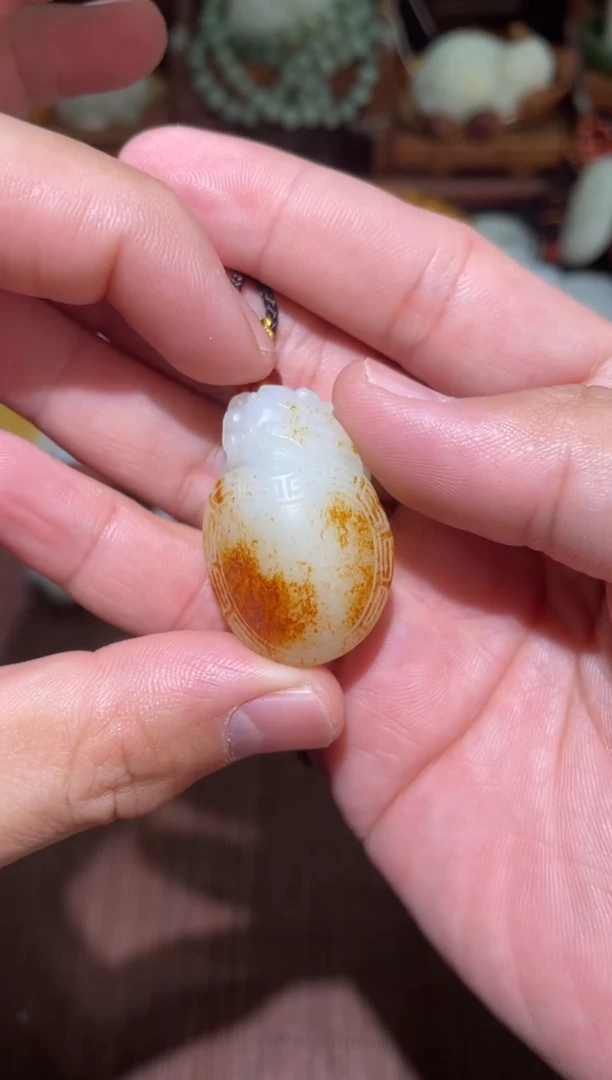 未镶嵌和田玉挂件龙龟22g