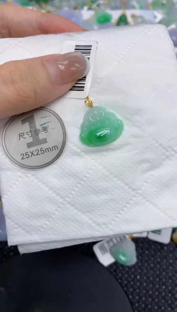 颈饰18K金镶嵌翡翠11111111