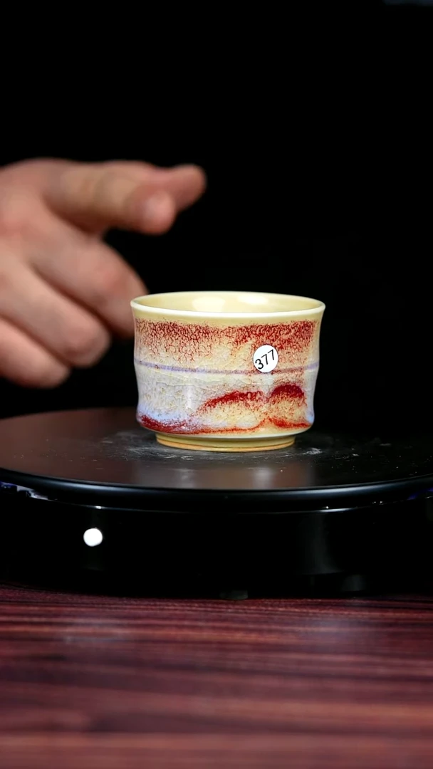 377#一级品原矿钧瓷竹节杯