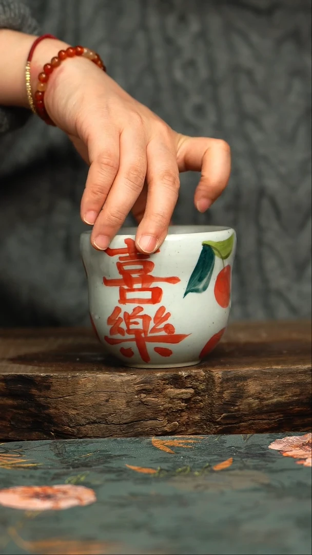 【闪购商品】杯杯手工手绘同款陶器