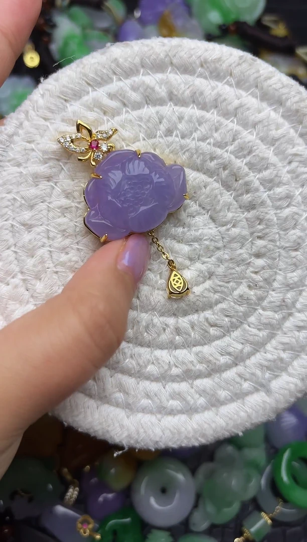 颈饰未镶嵌翡翠缅甸翡翠吊坠