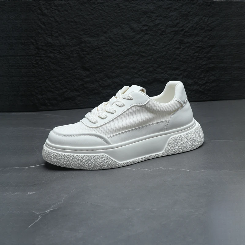 Louis Fordea/路易弗狄小白鞋男透气网面时尚百搭厚底轻便男运动