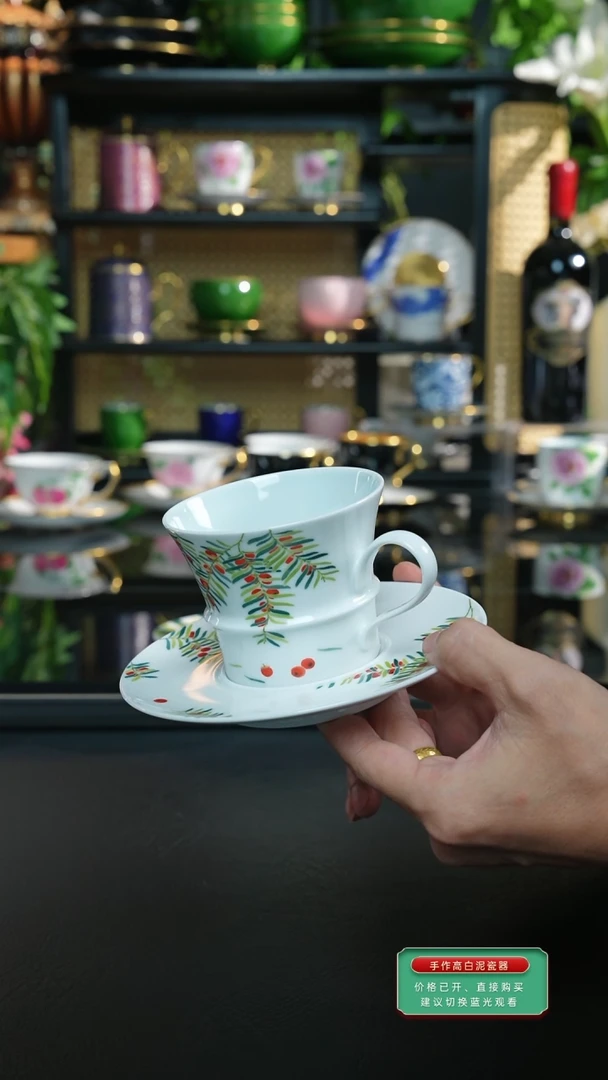 手工手绘红豆杉咖啡，，，，，，，，