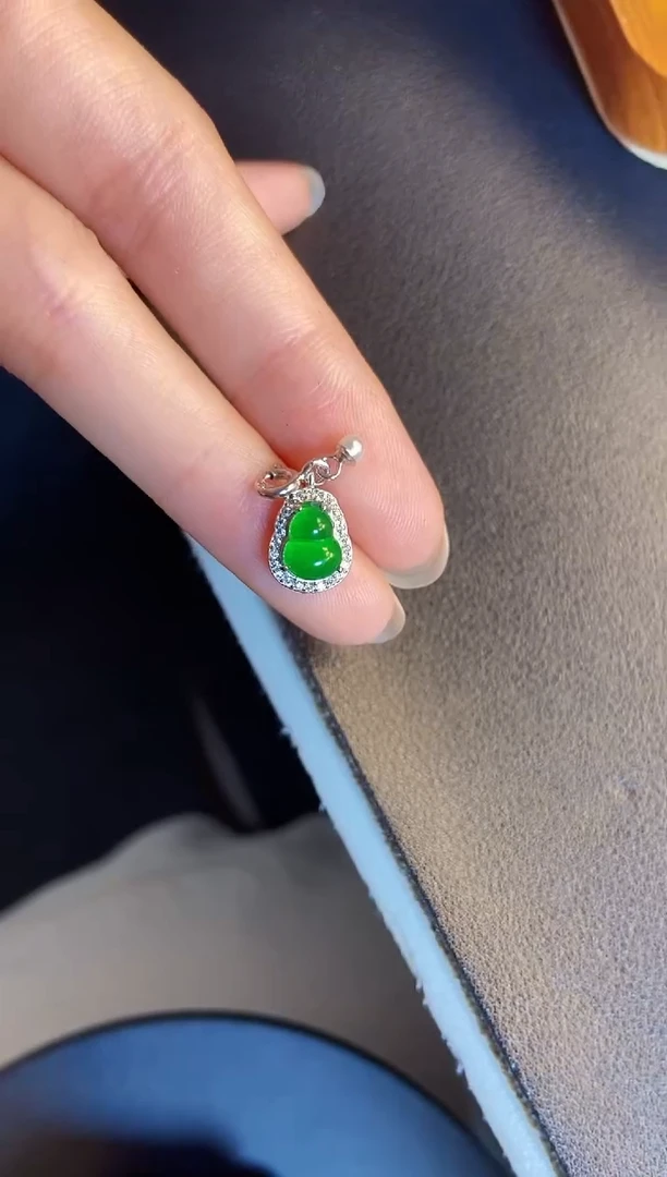 吊坠(不含链)银S925镶嵌翡翠1