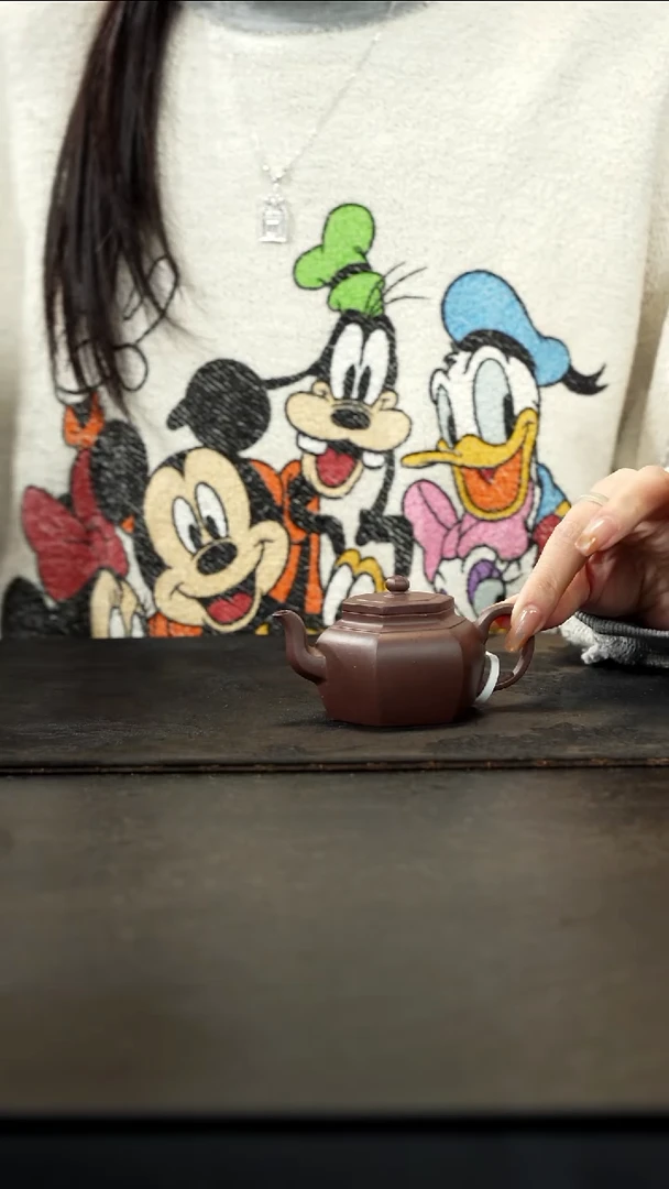 茶壶紫砂天青泥六方宫灯100cc