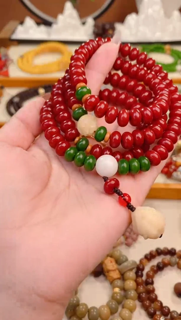 【闪购商品】菩提根/象牙果手串砂砂红红佛手108颗6*9