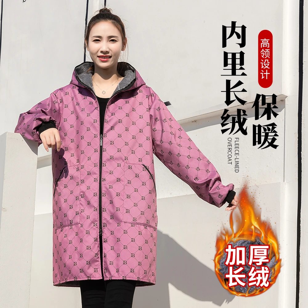 时尚御寒锁温围裙加厚防水罩衣加绒保暖工作服耐污耐磨干活男女款