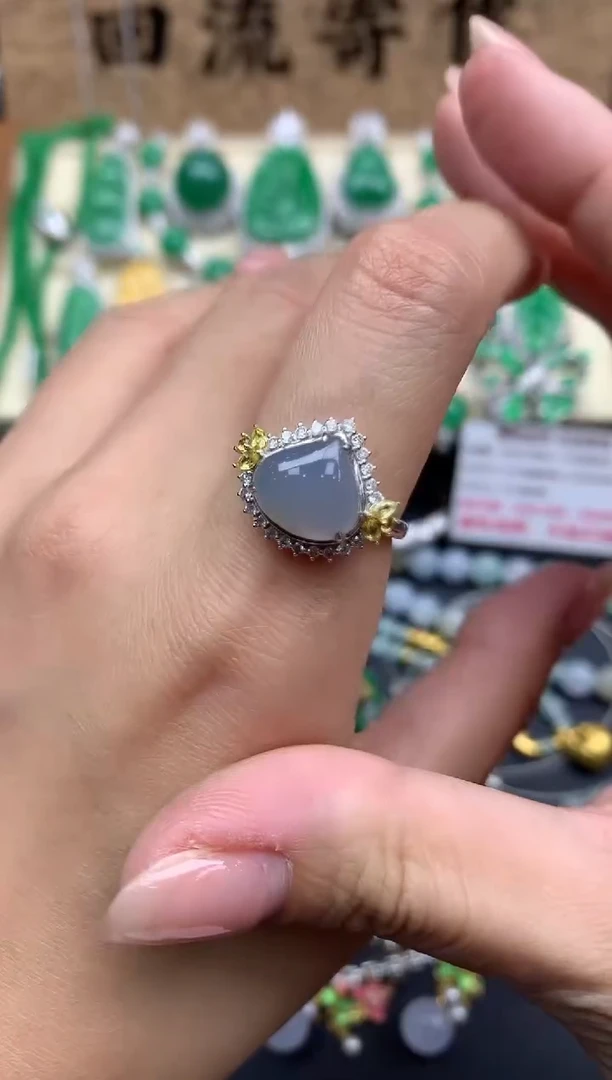 【闪购商品】翡翠戒指18K金镶嵌430-中国好珍宝