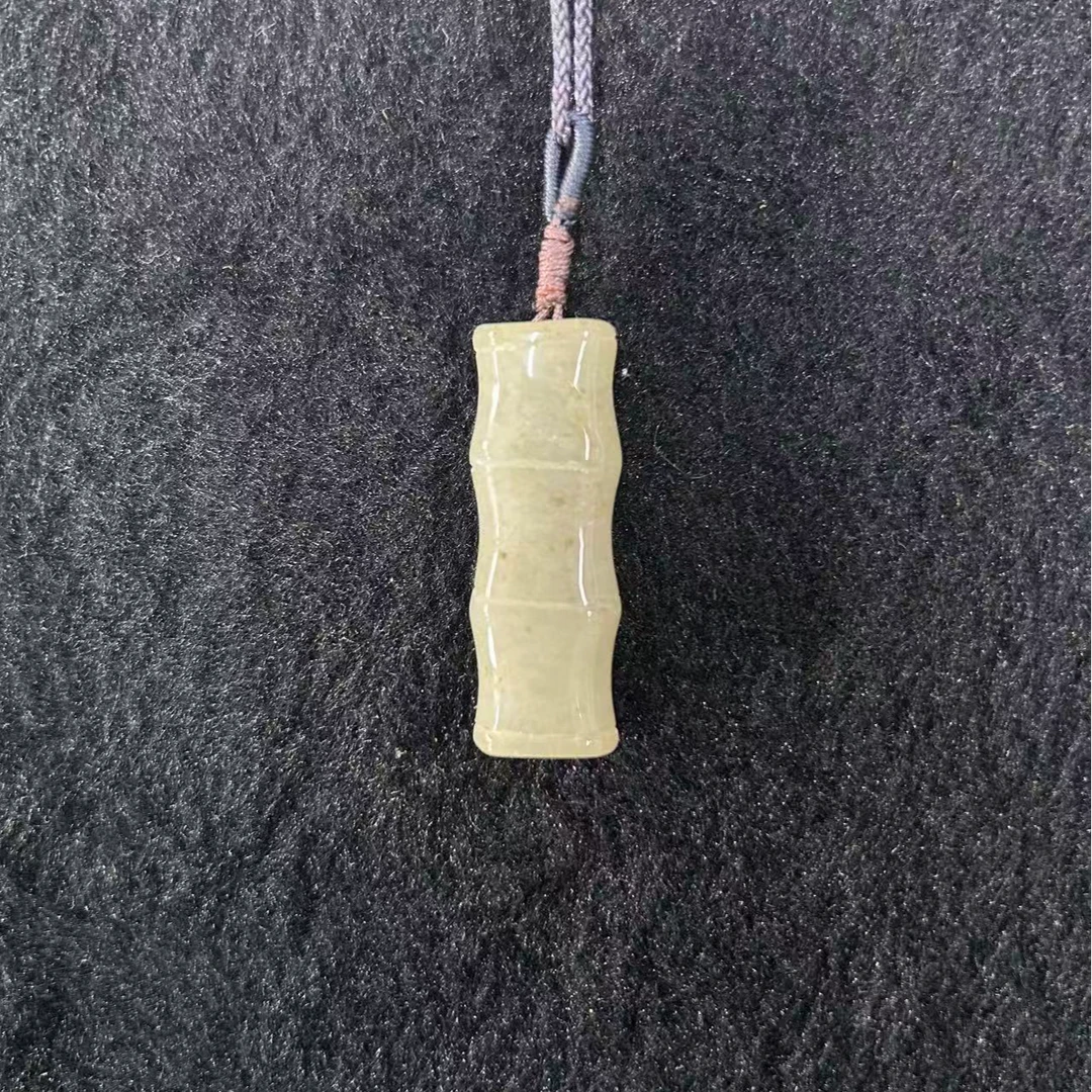 缅甸翡翠节节高升竹节吊坠