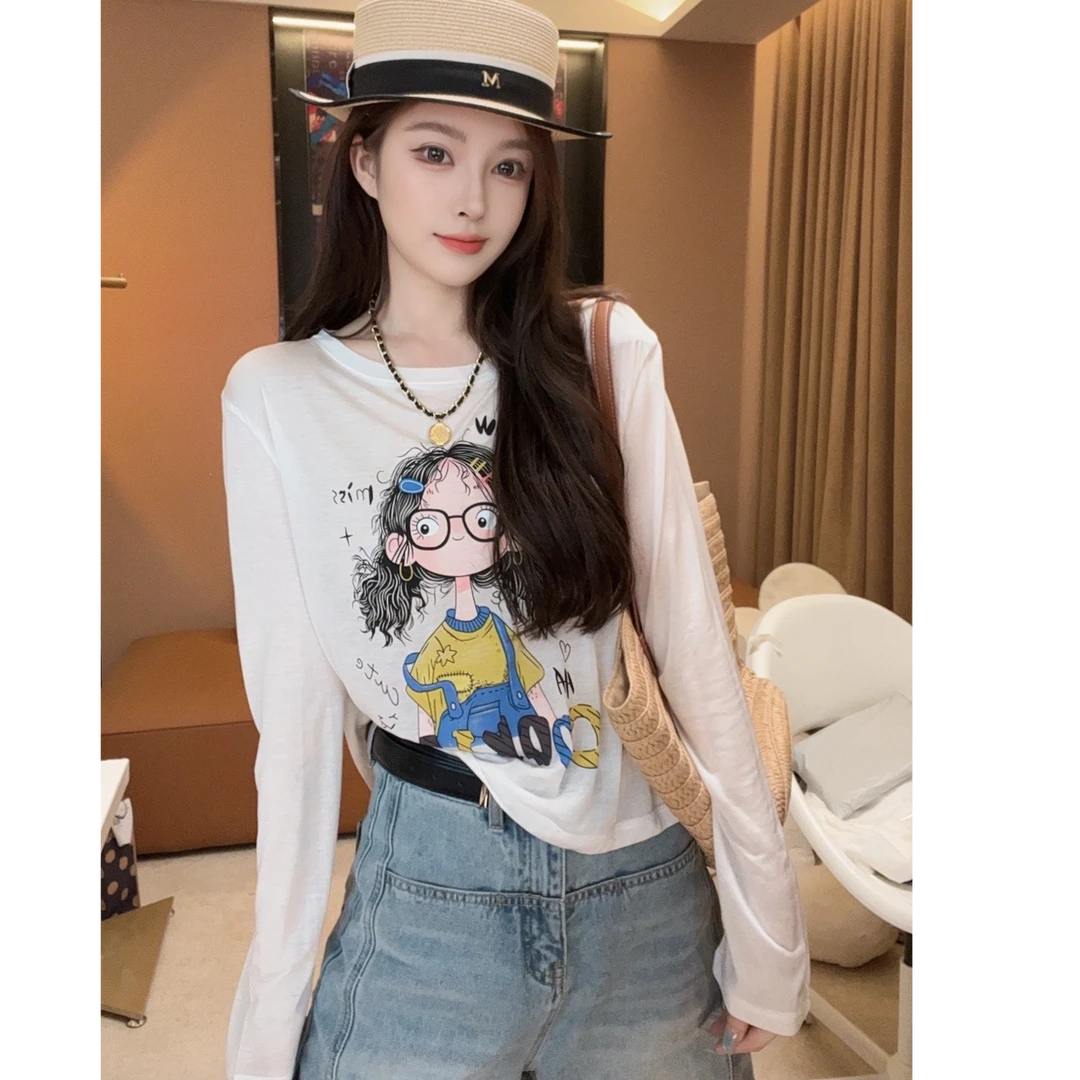 【现货】楠楠2025夏季新款防晒T恤薄款长袖上衣E0160
