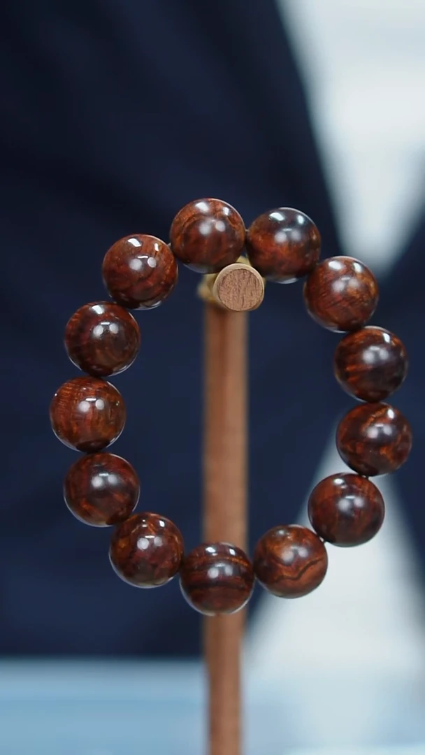 黄花梨/降香黄檀海南黄花梨瘤疤纹乱纹1.8手串（618）