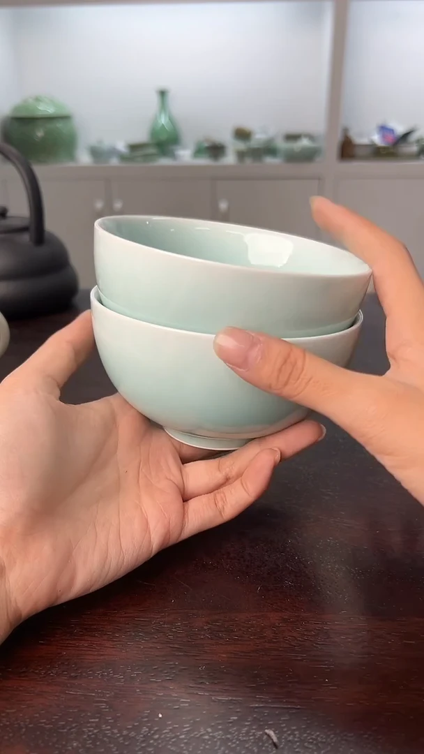 龙泉云间青瓷小米茶器