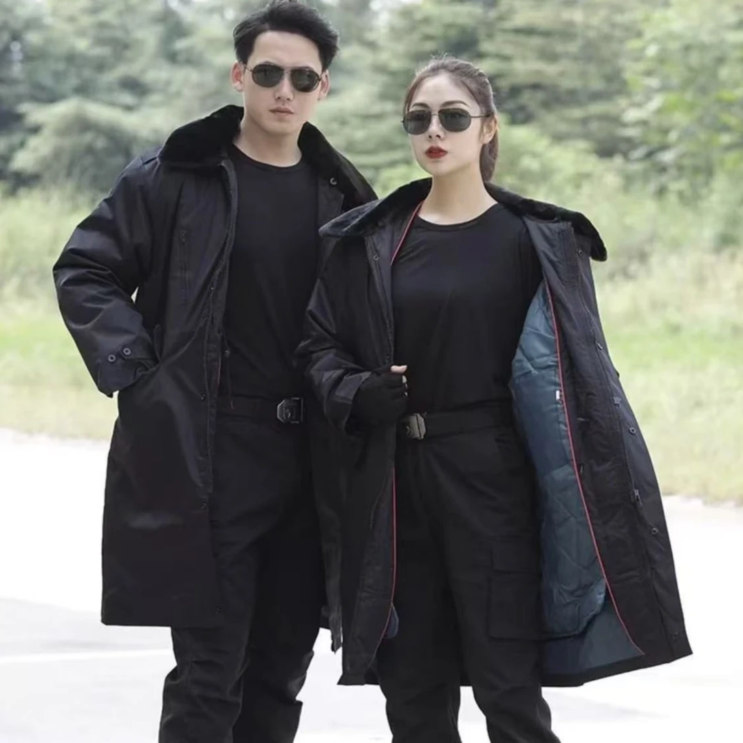 【现货现发】常服大衣军大衣冬季加绒加厚长款可拆卸棉大衣防寒服