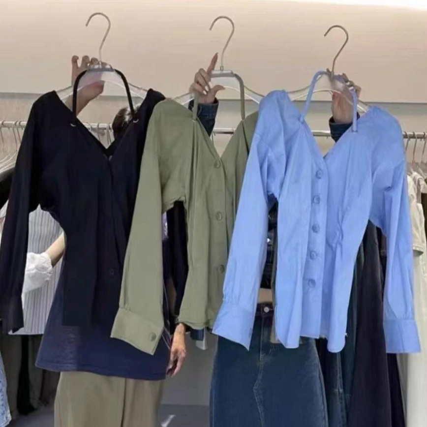 辣辣娜NANALA「露肩衬衫裙」