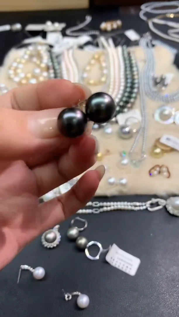 18K金镶嵌耳饰海水珍珠E597|多样性发货一件|2980