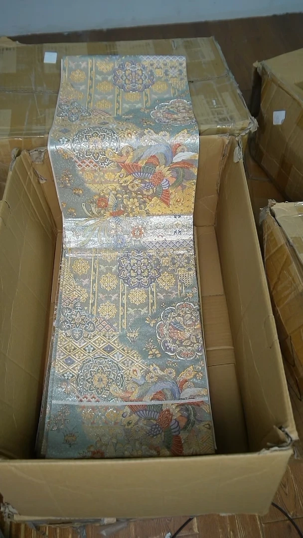 织绣13本金二重箔凤凰花卉