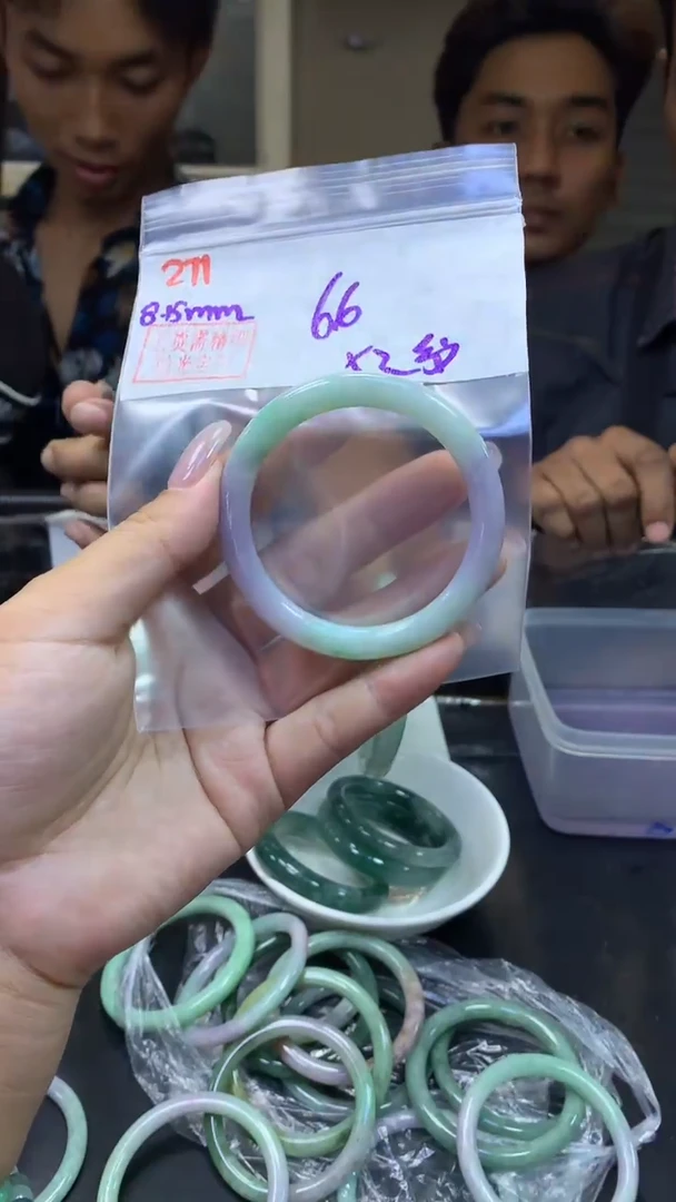 定制翡翠未镶嵌271手镯52纹+66元+拍一发一