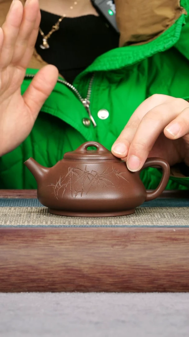 【闪购商品】紫砂茶壶底槽青 子冶石瓢