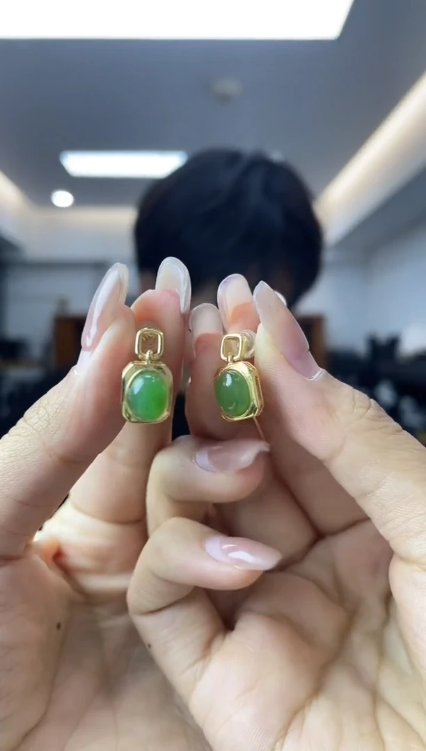 和田玉银S925镶嵌耳饰多样性一件发货