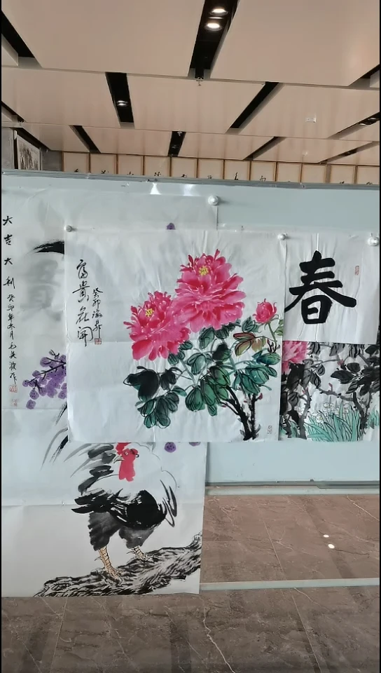 国画张淑升 四尺斗方牡丹