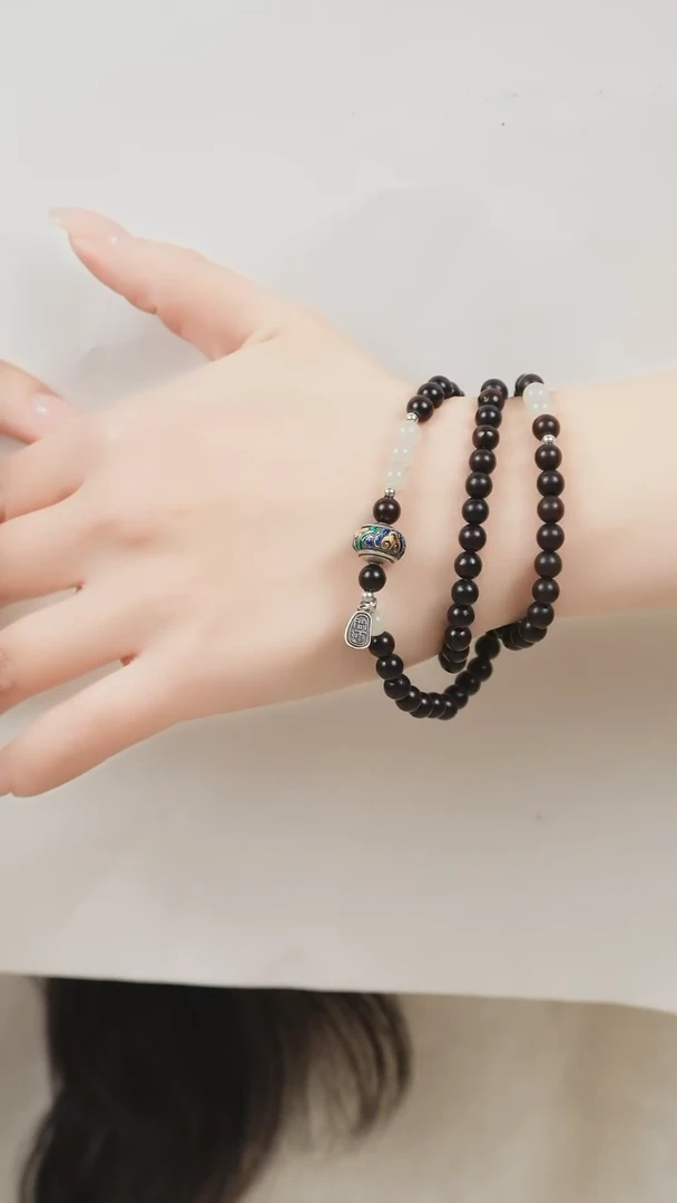 手串檀香紫檀（小叶紫檀）未镶嵌三圈小叶紫檀