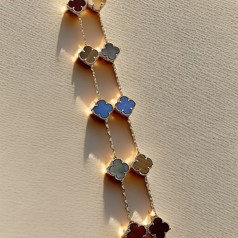 重金版）18K金多宝十花项链 古风优雅小清新高档美丽宫廷风精美