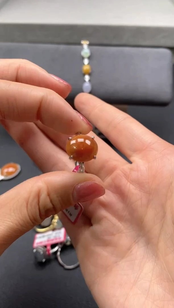 【闪购商品】翡翠戒指银S925镶嵌4444444     4