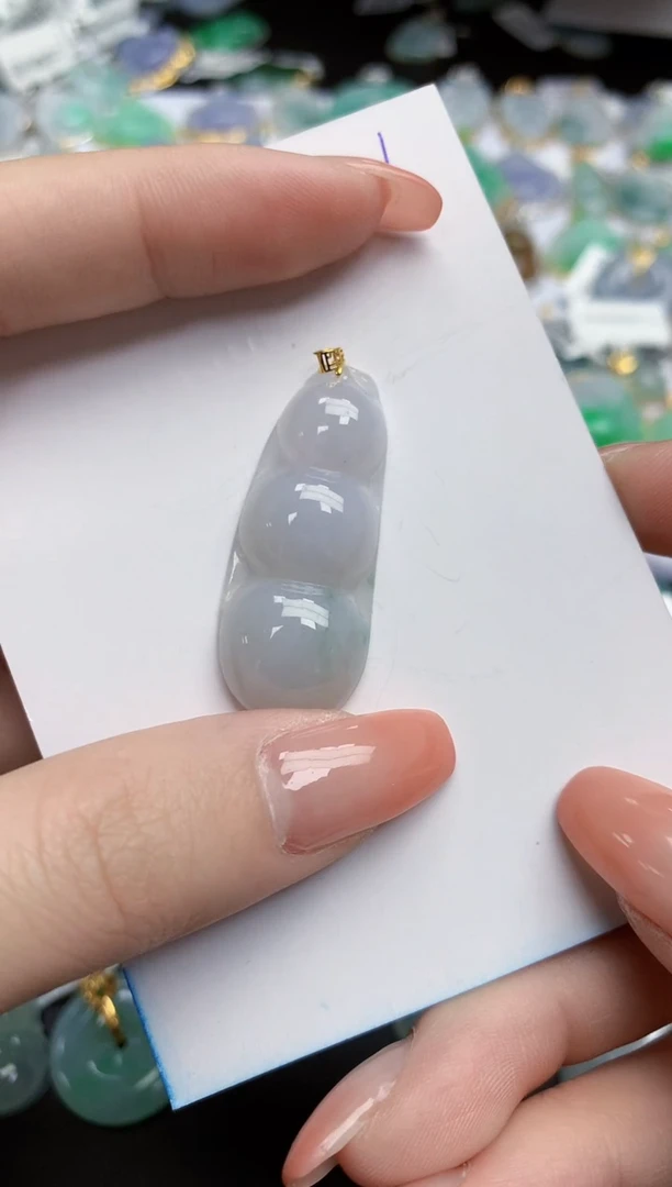 【闪购商品】翡翠颈饰18K金镶嵌天然缅甸翡翠A货